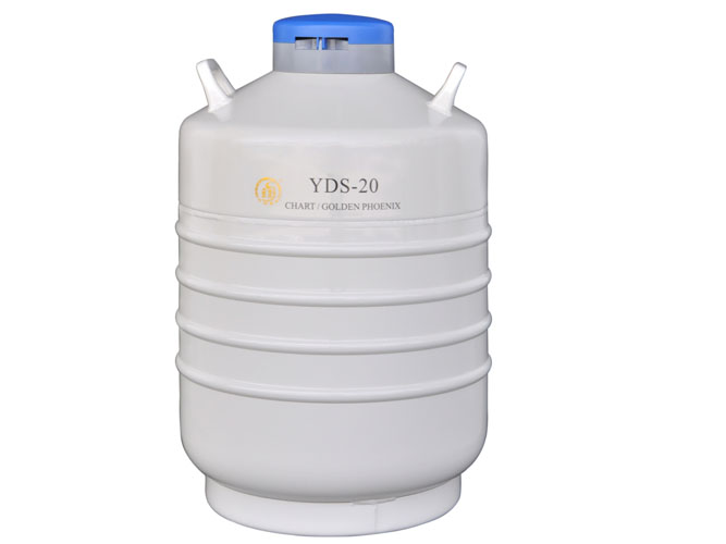 成都金凤贮存型液氮生物容器YDS-20B，含六个120MM高的提筒