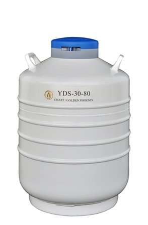 成都金凤贮存型液氮生物容器YDS-30-80​，含六个276MM高的提筒