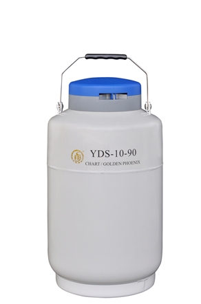 成都金凤贮存型液氮生物容器（中）YDS-10-90,含六个120MM高的提筒
