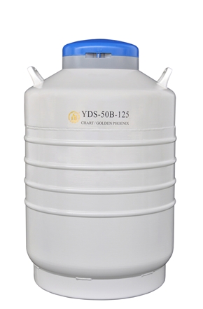 成都金凤运输型液氮生物容器YDS-50B-125，含六个122MM高的提筒